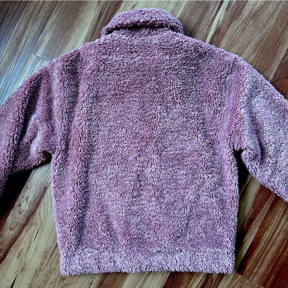 UGG Kaley Teddy Bear Coat Plush Fuzzy Cozy Jacket - Ariana Grande Pink Blush Sm - Picture 13 of 13